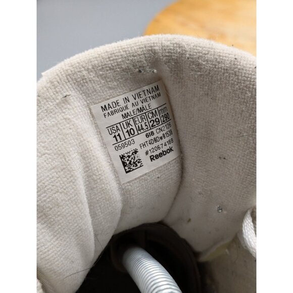 REEBOK Workout Plus Men 11 Classic Shoe White Leather Gum Sole CN2126 Sneaker - Picture 11 of 14